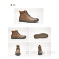 Bota masculina casual de couro